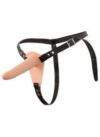 Телесный поясной страпон с вибрацией Vibrating Strap-On - 15,7 см. - Orion - купить с доставкой в Сызрани