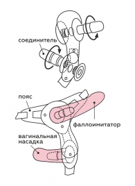 Черный пояс для женщин BEST SELECT с 3 насадками - LOVETOY (А-Полимер) - купить с доставкой в Сызрани