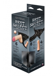 Черный пояс для женщин BEST SELECT с 3 насадками - LOVETOY (А-Полимер) - купить с доставкой в Сызрани