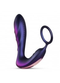 Фиолетовый анальный вибратор с эрекционным кольцом Black Hole - 14,3 см. - ONE DC B.V.