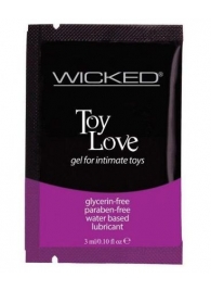 Лубрикант на водной основе для использования с игрушками WICKED Toy Love - 3 мл. - Wicked - купить с доставкой в Сызрани