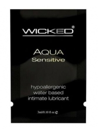 Мягкий лубрикант на водной основе WICKED AQUA Sensitive - 3 мл. - Wicked - купить с доставкой в Сызрани