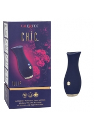 Синий клиторальный стимулятор Tulip - 11,5 см. - California Exotic Novelties