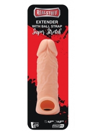 Телесная насадка EXTENDER WITH BALL STRAP 5.5 - 14 см. - Dream Toys - в Сызрани купить с доставкой