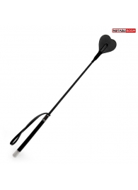 Черный стек с наконечником-сердечком - 54 см. - Notabu - купить с доставкой в Сызрани