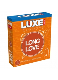 Презервативы с продлевающим эффектом LUXE Royal Long Love - 3 шт. - Luxe - купить с доставкой в Сызрани