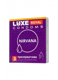 Презервативы с увеличенным количеством смазки LUXE Royal Nirvana - 3 шт. - Luxe - купить с доставкой в Сызрани