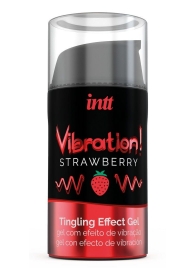 Жидкий интимный гель с эффектом вибрации Vibration! Strawberry - 15 мл. - INTT - купить с доставкой в Сызрани