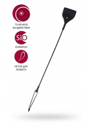 Черный гладкий стек с тонкой ручкой - 48 см. - ToyFa - купить с доставкой в Сызрани