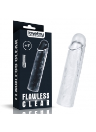 Прозрачная насадка-удлинитель Flawless Clear Penis Sleeve Add 1 - 15,5 см. - Lovetoy - в Сызрани купить с доставкой