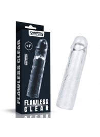 Прозрачная насадка-удлинитель Flawless Clear Penis Sleeve Add 2 - 19 см. - Lovetoy - в Сызрани купить с доставкой