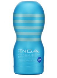 Мастурбатор с охлаждающей смазкой TENGA Original Vacuum Cup Cool - Tenga - в Сызрани купить с доставкой