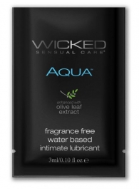 Легкий лубрикант на водной основе с алое Wicked Aqua - 3 мл. - Wicked - купить с доставкой в Сызрани