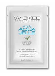 Гель-лубрикант Simply Aqua Jelle - 3 мл. - Wicked - купить с доставкой в Сызрани