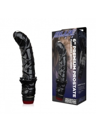 Черный вибромассажер простаты 6  Premium Prostate Massager - BlueLine - в Сызрани купить с доставкой