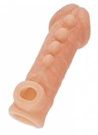 Телесная закрытая насадка с шишечками Cock Sleeve Size S - 13,8 см. - KOKOS - в Сызрани купить с доставкой