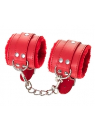 Красные наручники Anonymo из искусственной кожи - ToyFa - купить с доставкой в Сызрани