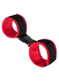 Красно-черные велюровые оковы Anonymo - ToyFa - купить с доставкой в Сызрани