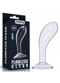 Прозрачный стимулятор простаты Flawless Clear Prostate Plug - 15 см. - Lovetoy - в Сызрани купить с доставкой