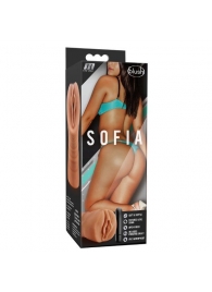 Мастурбатор-вагина цвета карамели Sofia с вибрацией - Blush Novelties - в Сызрани купить с доставкой