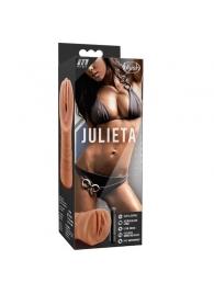 Мастурбатор-вагина цвета карамели Julieta с вибрацией - Blush Novelties - в Сызрани купить с доставкой