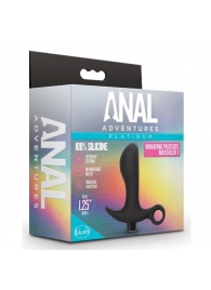 Черный анальный вибратор Silicone Vibrating Prostate Massager 01 - 10,8 см. - Blush Novelties - в Сызрани купить с доставкой