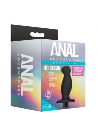 Черный анальный вибромассажёр Silicone Vibrating Prostate Massager 02 - 10,8 см. - Blush Novelties - в Сызрани купить с доставкой