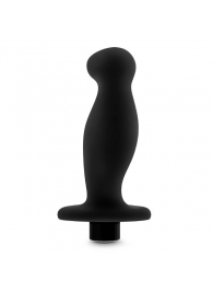 Черный анальный вибромассажёр Silicone Vibrating Prostate Massager 02 - 10,8 см. - Blush Novelties - в Сызрани купить с доставкой