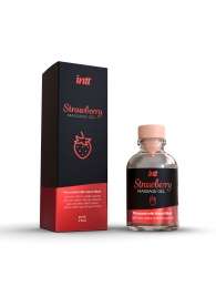 Массажный гель с ароматом клубники Strawberry - 30 мл. - INTT - купить с доставкой в Сызрани