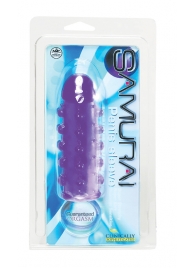 Закрытая фиолетовая насадка с пупырышками SAMURAI PENIS SLEEVE PURPLE - 14,5 см. - NMC - в Сызрани купить с доставкой