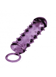 Закрытая фиолетовая насадка с пупырышками SAMURAI PENIS SLEEVE PURPLE - 14,5 см. - NMC - в Сызрани купить с доставкой