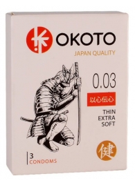 Тонкие презервативы OKOTO Thin Extra Soft - 3 шт. - Sitabella - купить с доставкой в Сызрани