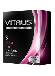 Ультратонкие презервативы VITALIS PREMIUM super thin - 3 шт. - Vitalis - купить с доставкой в Сызрани