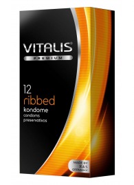 Ребристые презервативы VITALIS PREMIUM ribbed - 12 шт. - Vitalis - купить с доставкой в Сызрани
