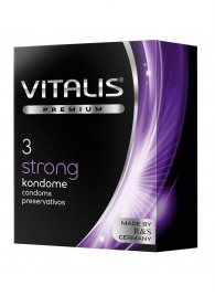 Презервативы с утолщенной стенкой VITALIS PREMIUM strong - 3 шт. - Vitalis - купить с доставкой в Сызрани