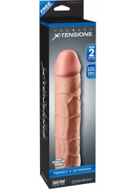 Телесная насадка Fantasy X-tensions Perfect 2  Extension - 20,3 см. - Pipedream - в Сызрани купить с доставкой