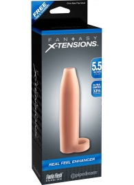 Насадка-расширитель с кольцом для подхвата мошонки Real Feel Enhancer - 14 см. - Pipedream - в Сызрани купить с доставкой