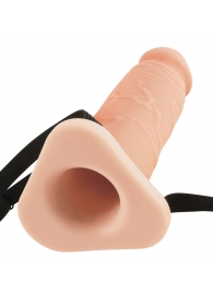 Телесный реалистичный фаллоимитатор с полостью Silicone Hollow Extension - 20 см. - Pipedream - купить с доставкой в Сызрани