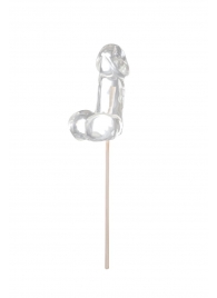 Прозрачный леденец в форме фаллоса со вкусом пина колады - Sosuчki - купить с доставкой в Сызрани