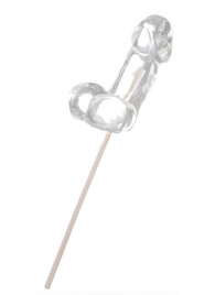 Прозрачный леденец в форме фаллоса со вкусом пина колады - Sosuчki - купить с доставкой в Сызрани