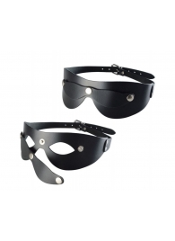 Черная кожаная маска  Новичок - Sitabella - купить с доставкой в Сызрани