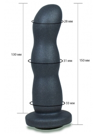 Черная анальная рельефная насадка-фаллоимитатор - 15 см. - LOVETOY (А-Полимер) - купить с доставкой в Сызрани