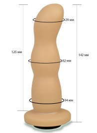 Телесная рельефная насадка Harness - 14,2 см. - LOVETOY (А-Полимер) - купить с доставкой в Сызрани