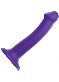 Фиолетовый фаллоимитатор-насадка Strap-On-Me Dildo Dual Density size M - 18 см. - Strap-on-me - купить с доставкой в Сызрани