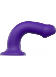 Фиолетовый фаллоимитатор-насадка Strap-On-Me Dildo Dual Density size L - 19 см. - Strap-on-me - купить с доставкой в Сызрани