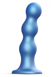 Голубая насадка Strap-On-Me Dildo Plug Balls size S - Strap-on-me - купить с доставкой в Сызрани