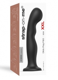 Черная насадка Strap-On-Me Dildo Plug P G size XXL - Strap-on-me - купить с доставкой в Сызрани