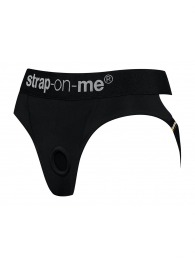 Черные трусики для насадок Heroine Lingerie Harness - size M - Strap-on-me - купить с доставкой в Сызрани