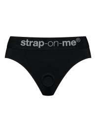 Черные трусики для насадок Heroine Lingerie Harness - size L - Strap-on-me - купить с доставкой в Сызрани