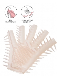 Телесная перчатка-мастубратор для чувственного массажа - Штучки-дрючки - в Сызрани купить с доставкой